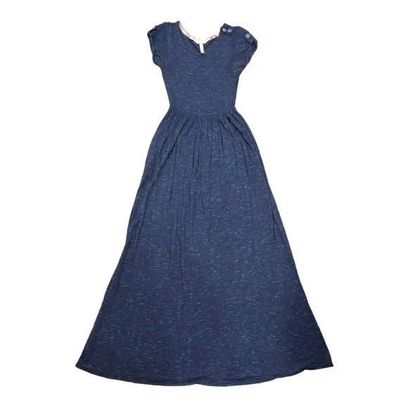 Matilda Jane Navy Heather Jersey Knit Maxi Dress XS - Picture 1 of 3